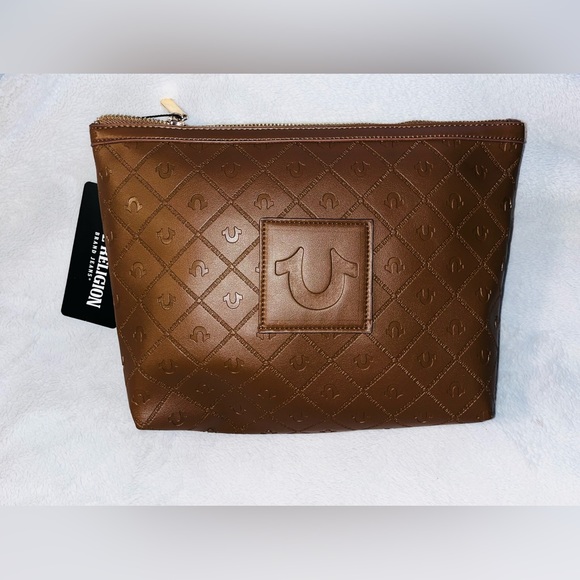 True Religion Handbags - TRUE RELIGION Logo Zipper Pouch/Case NWT!